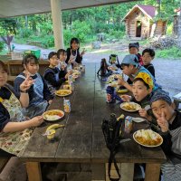 ５月９日(木)　５年生宿泊学習④ 野外炊飯