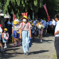 ６月１２日（水）小中一貫教育「あいさつ運動」（岩瀬西中学校）