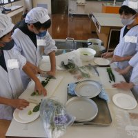 11月14日（木）　青菜をゆでたよ！